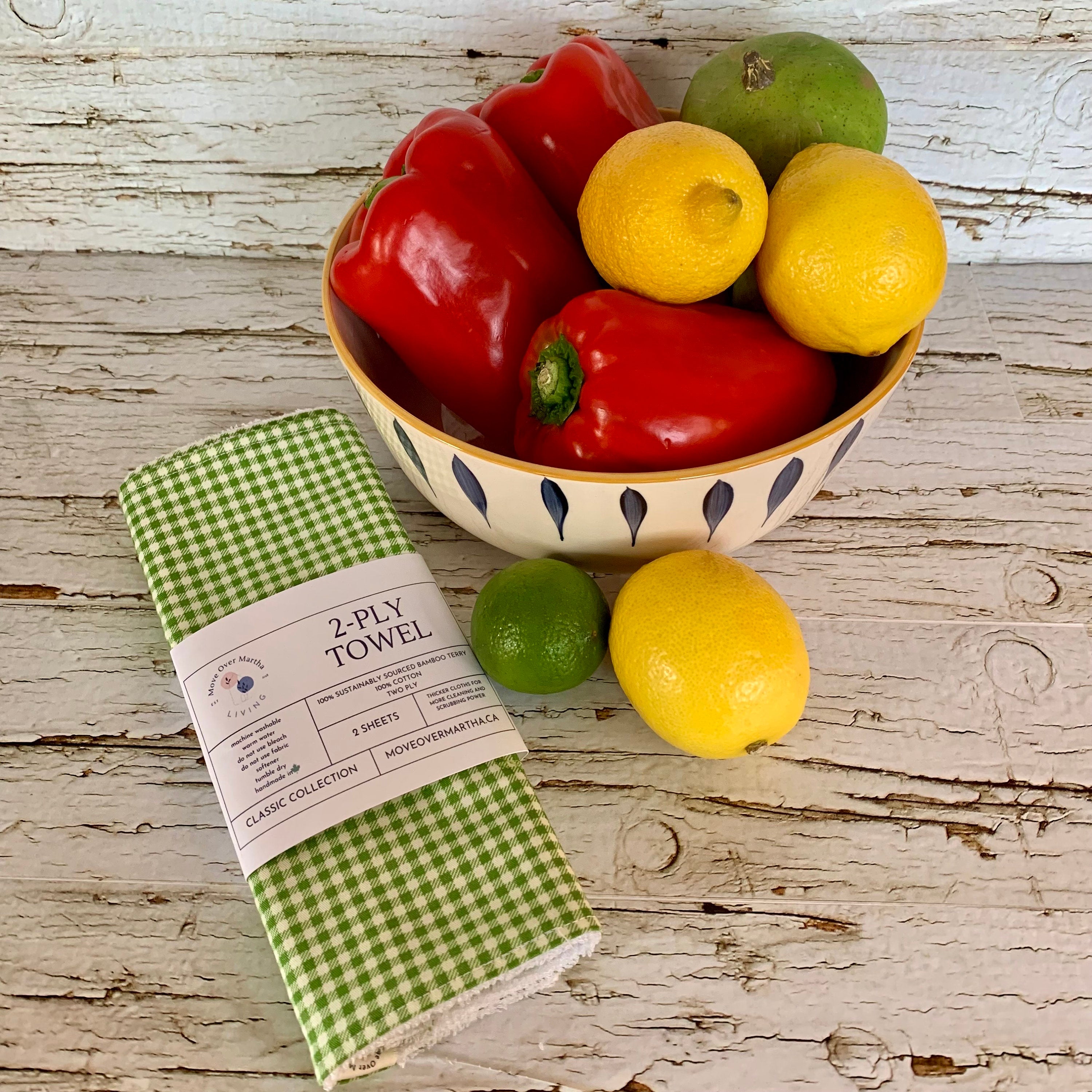 2ply Cleaning Cloths/Eco-Friendly Cloths/Aqua Print Cloths/Farmhouse Kitchen/Sustainable Cleaning Cloths/Canadian Made Cleaning Cloths/