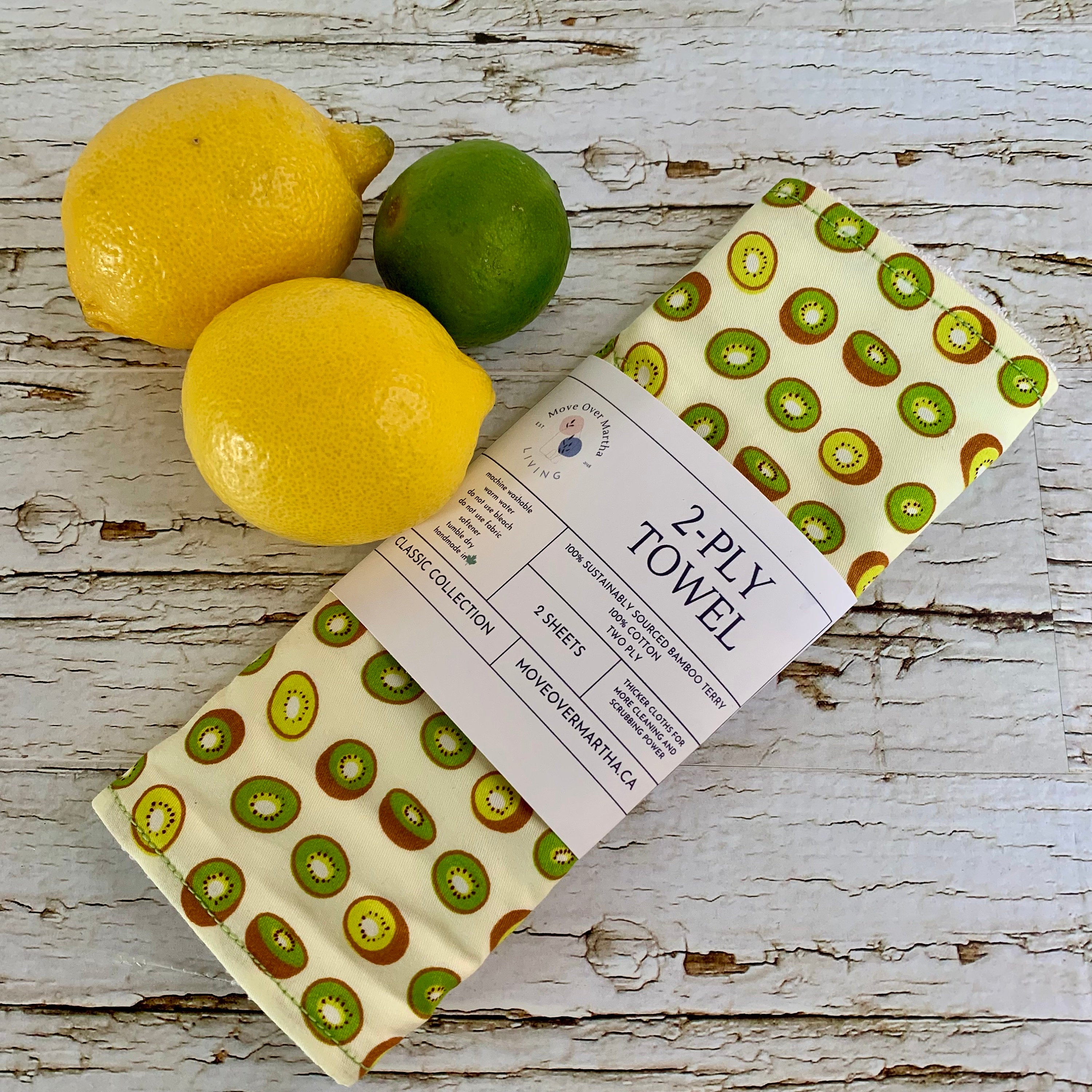 2 Ply Cloths/Eco-friendly Cleaning Cloths/Cotton Bamboo Cloths/Farmhouse Kitchen/Cottage Core Kitchen/Spoon Print Cloth/Kiwi Print Cloths