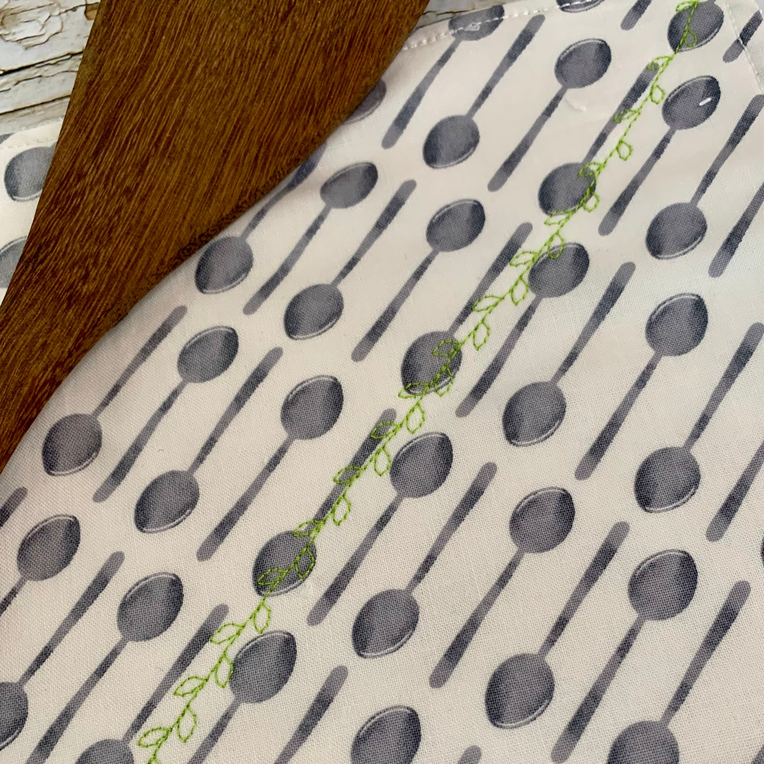 2 Ply Cloths/Eco-friendly Cleaning Cloths/Cotton Bamboo Cloths/Farmhouse Kitchen/Cottage Core Kitchen/Spoon Print Cloth/Kiwi Print Cloths