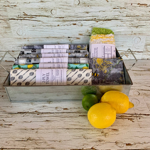 2 Ply Cloths/Eco-friendly Cleaning Cloths/Cotton Bamboo Cloths/Farmhouse Kitchen/Cottage Core Kitchen/Spoon Print Cloth/Kiwi Print Cloths