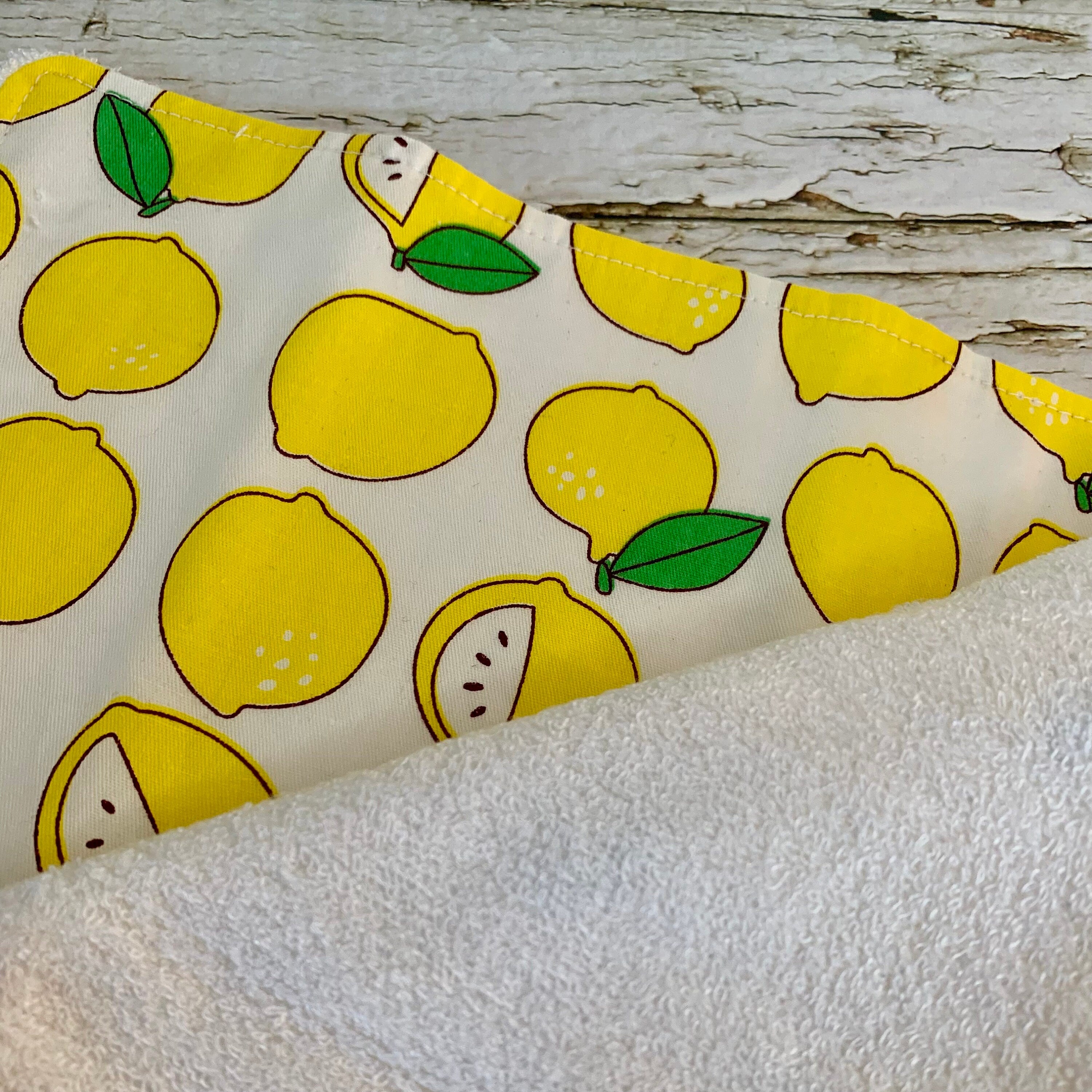 2 Ply Kitchen Towel, Cotton/Bamboo Towel, Lemon Print Dishcloth, Kitchen Core Dishcloth, Re-usable Cloths , Sustainable Cloths, Dishcloths