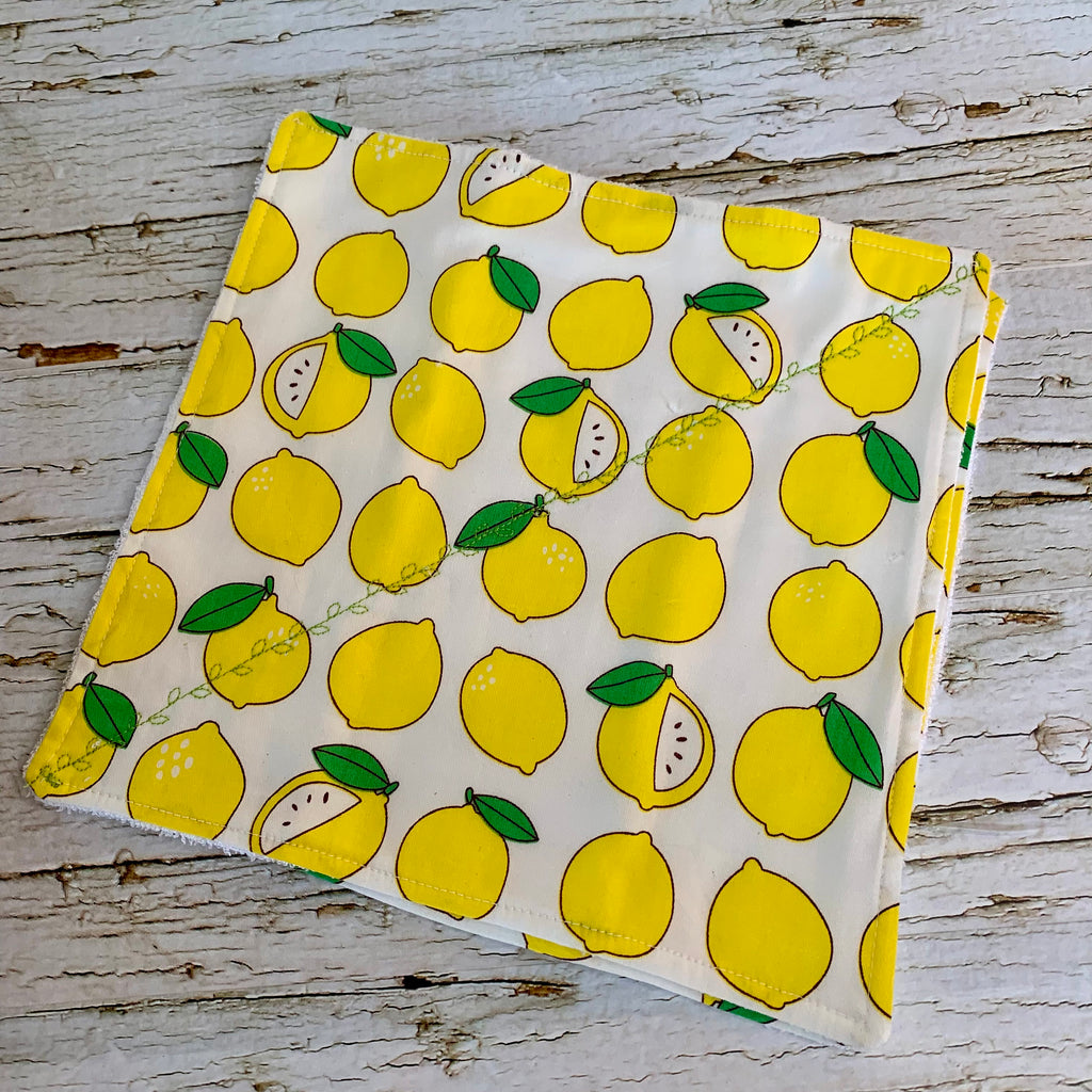 2 Ply Kitchen Towel, Cotton/Bamboo Towel, Lemon Print Dishcloth, Kitchen Core Dishcloth, Re-usable Cloths , Sustainable Cloths, Dishcloths